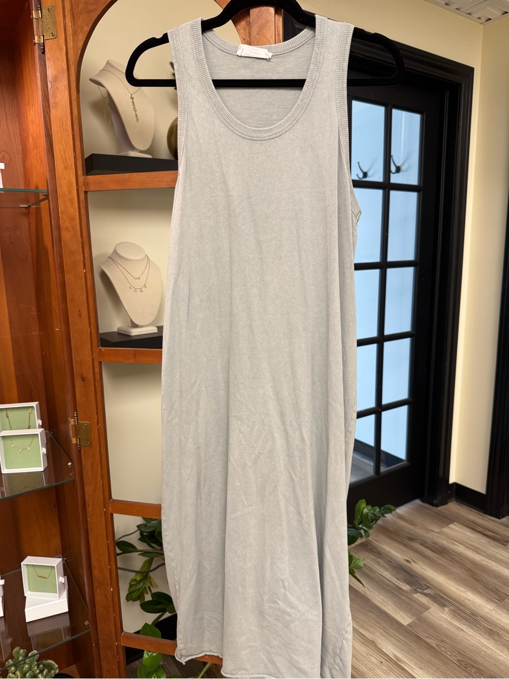 Double Zero Light Gray Sleeveless Maxi Dress